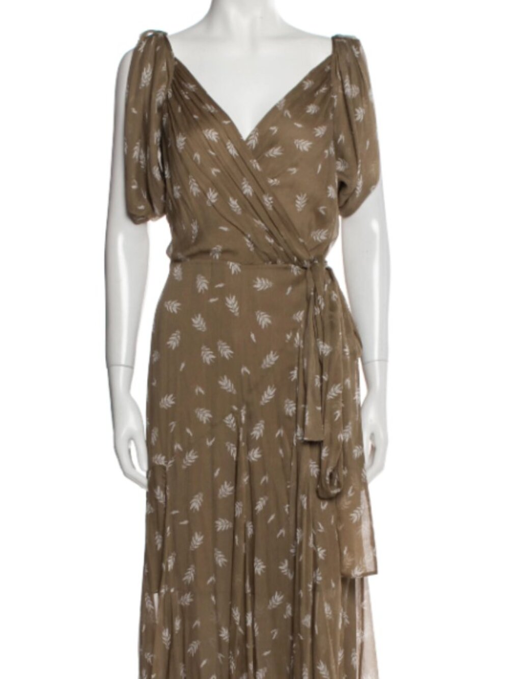 Rare Vintage Diane Von Furstenberg Silk Wrap Maxi Dress Size XS